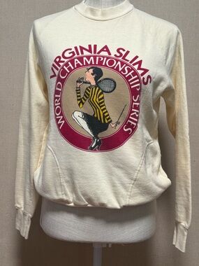 Vintage 1986 Virginia Slims Champion Tennis Madison Square Garden Sweatshirt